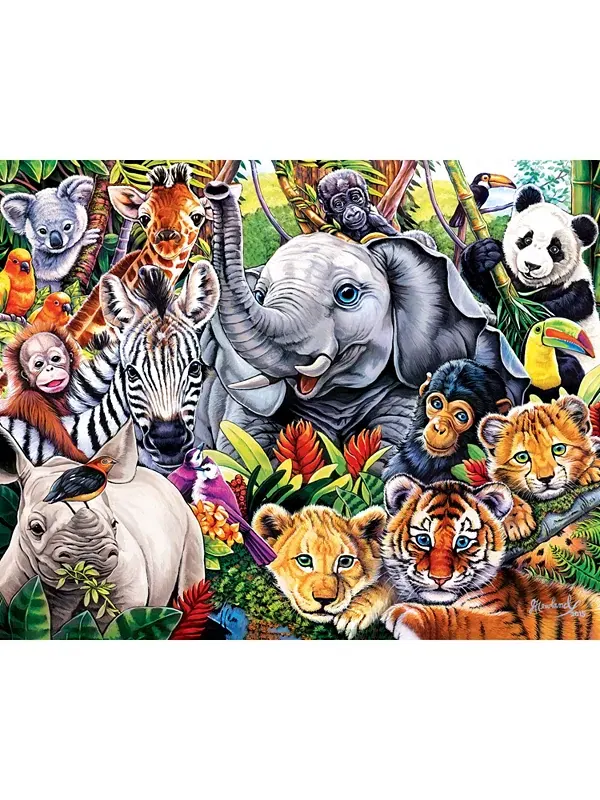 Шедевры мира животных, набор из 4 пазлов по 100 деталей Masterpieces Puzzles — изображение 3 из 3