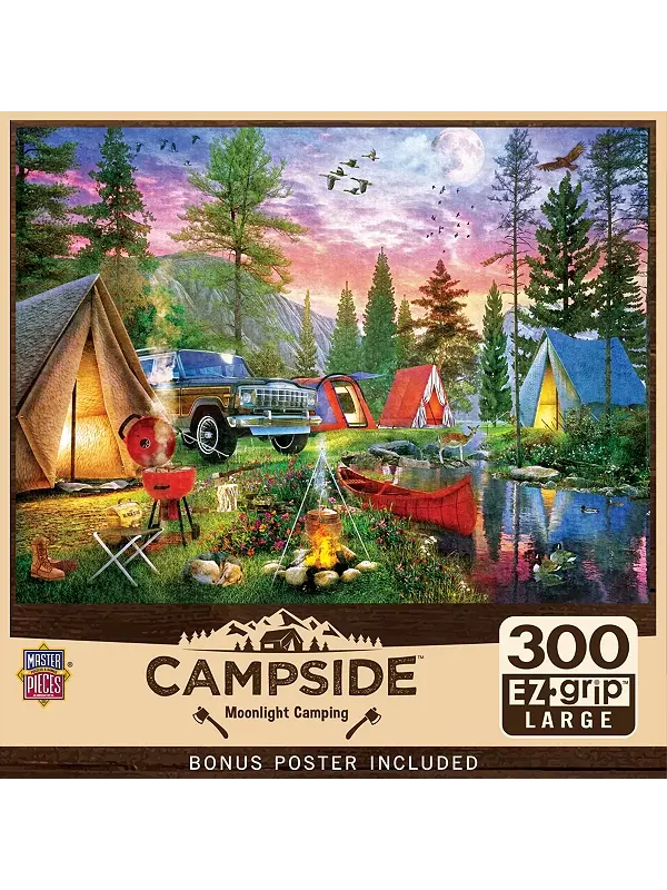Шедевры кемпинга - лунный кемпинг, пазл EZ Grip из 300 деталей Masterpieces Puzzles — изображение 1 из 3