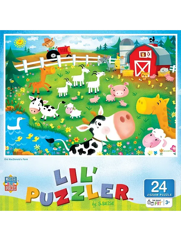 Маленький пазл - пазл из 24 частей "Старая ферма Макдональдса" Masterpieces Puzzles — изображение 1 из 3
