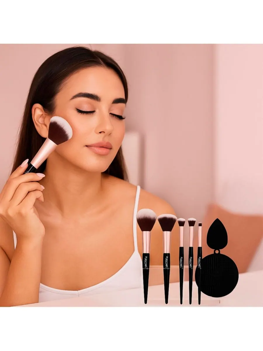 Полный набор кистей для макияжа Glam из 7 предметов PURSONIC — изображение 3 из 3