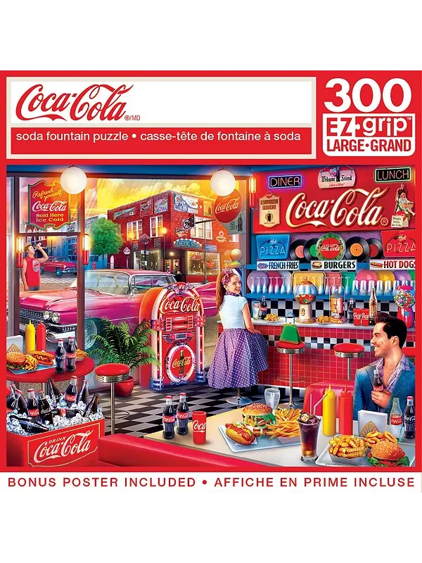 Шедевры Coca-Cola - Газированный автомат, пазл Ez Grip из 300 деталей Masterpieces Puzzles — изображение 1 из 3