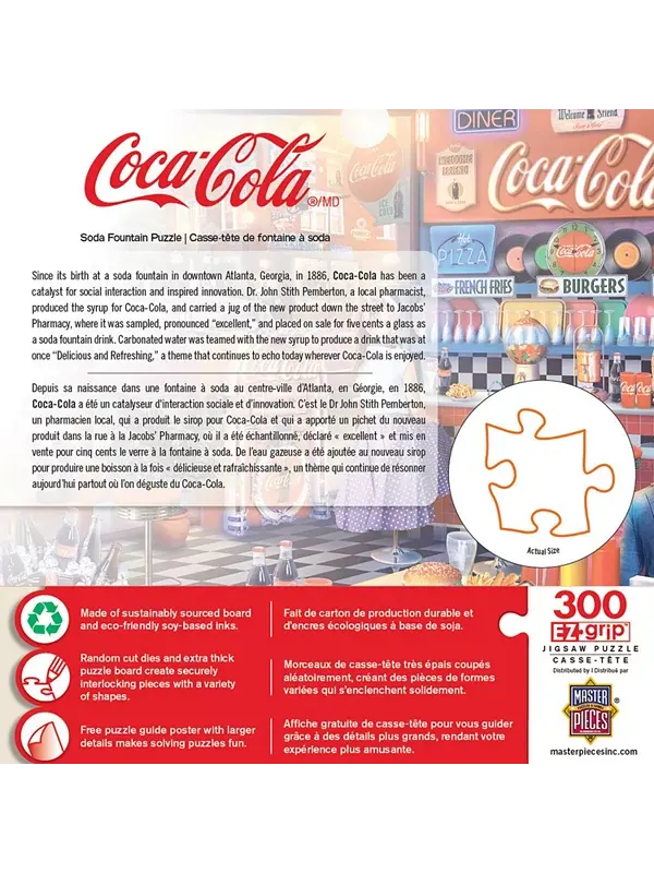 Шедевры Coca-Cola - Газированный автомат, пазл Ez Grip из 300 деталей Masterpieces Puzzles — изображение 3 из 3