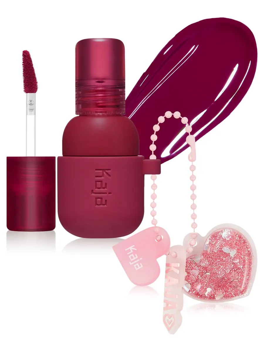 Блестящая помада и румяна Jelly Charm с брелоком, 0,17 унции Kaja, цвет cherry spritz