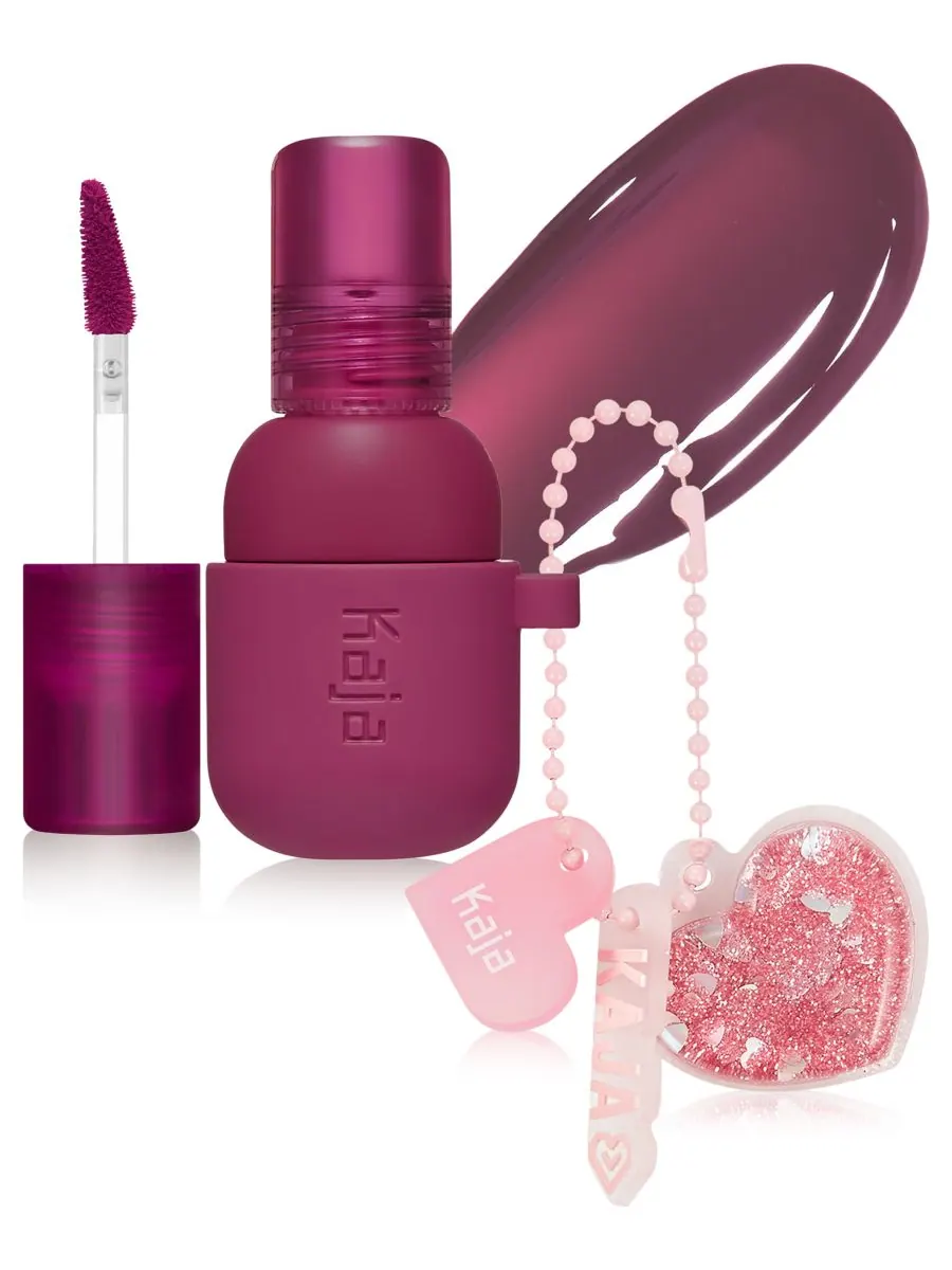 Блестящая помада и румяна Jelly Charm с брелоком, 0,17 унции Kaja, цвет berry colada
