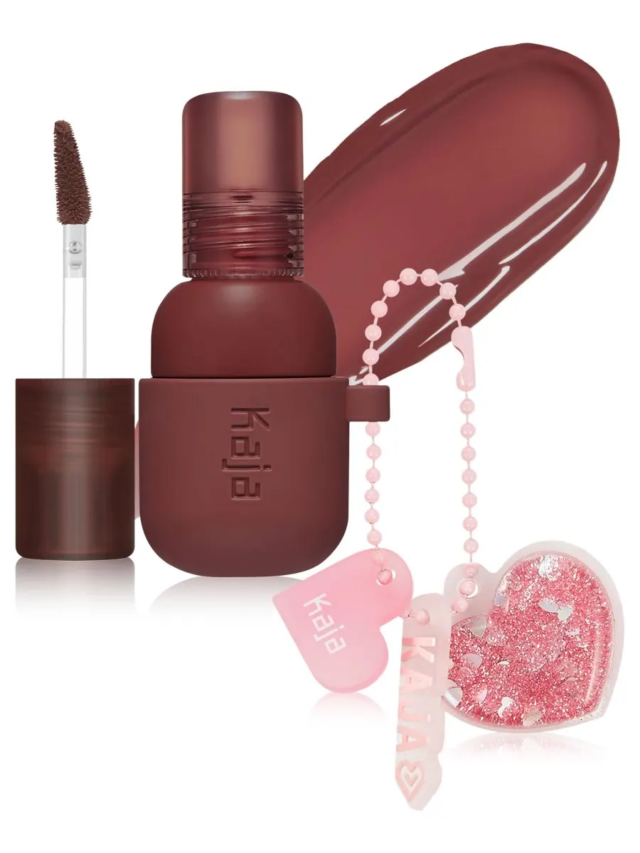 Блестящая помада и румяна Jelly Charm с брелоком, 0,17 унции Kaja, цвет mocha glaze