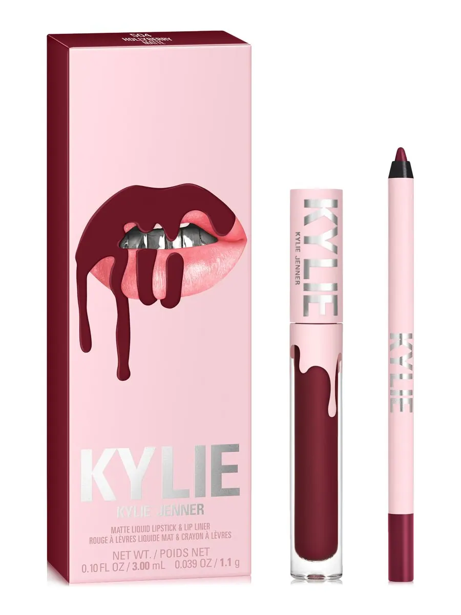 Набор из 2 матовых помад Kylie Cosmetics, цвет 504 hollyberry — изображение 1 из 8