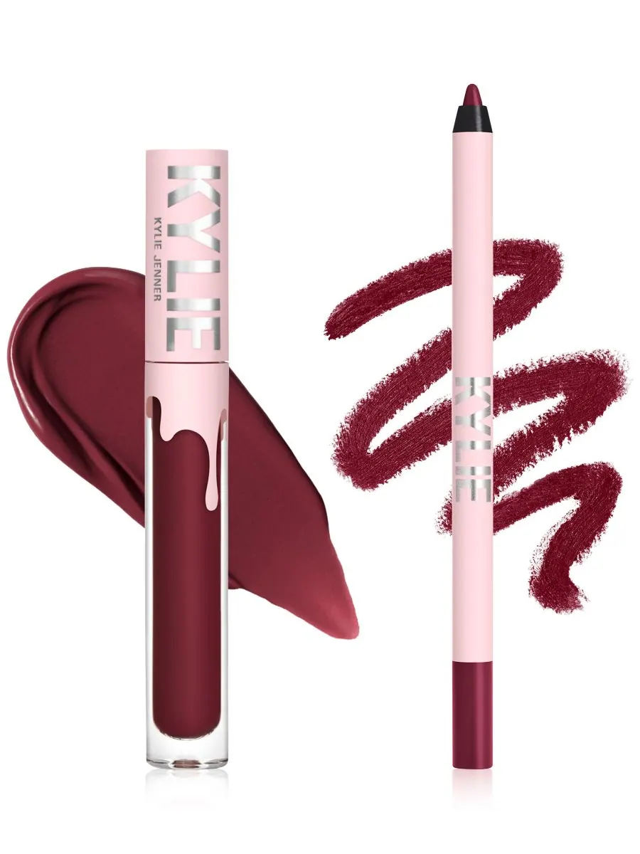 Набор из 2 матовых помад Kylie Cosmetics, цвет 504 hollyberry — изображение 2 из 8