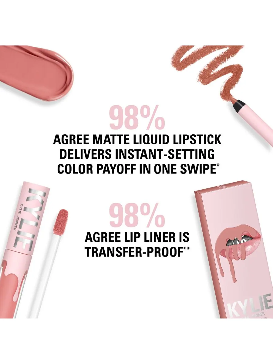 Набор из 2 матовых помад Kylie Cosmetics, цвет 802 candy k — изображение 5 из 8