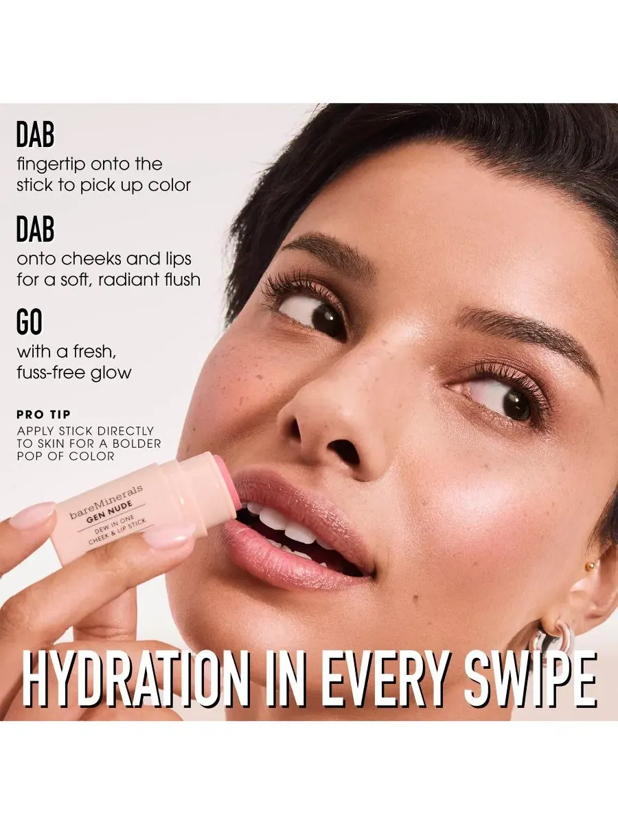 Стик для губ и щек Gen Nude Dew in One, 4.5 г bareMinerals, Bare Necessity — изображение 8 из 9