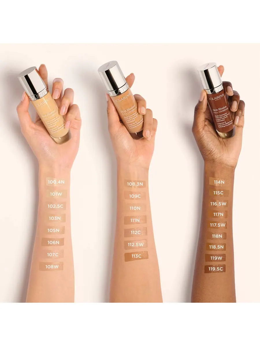 Тональный крем Skin Illusion с полным покрытием и длительной стойкостью Clarins, цвет 117.5w — изображение 6 из 8