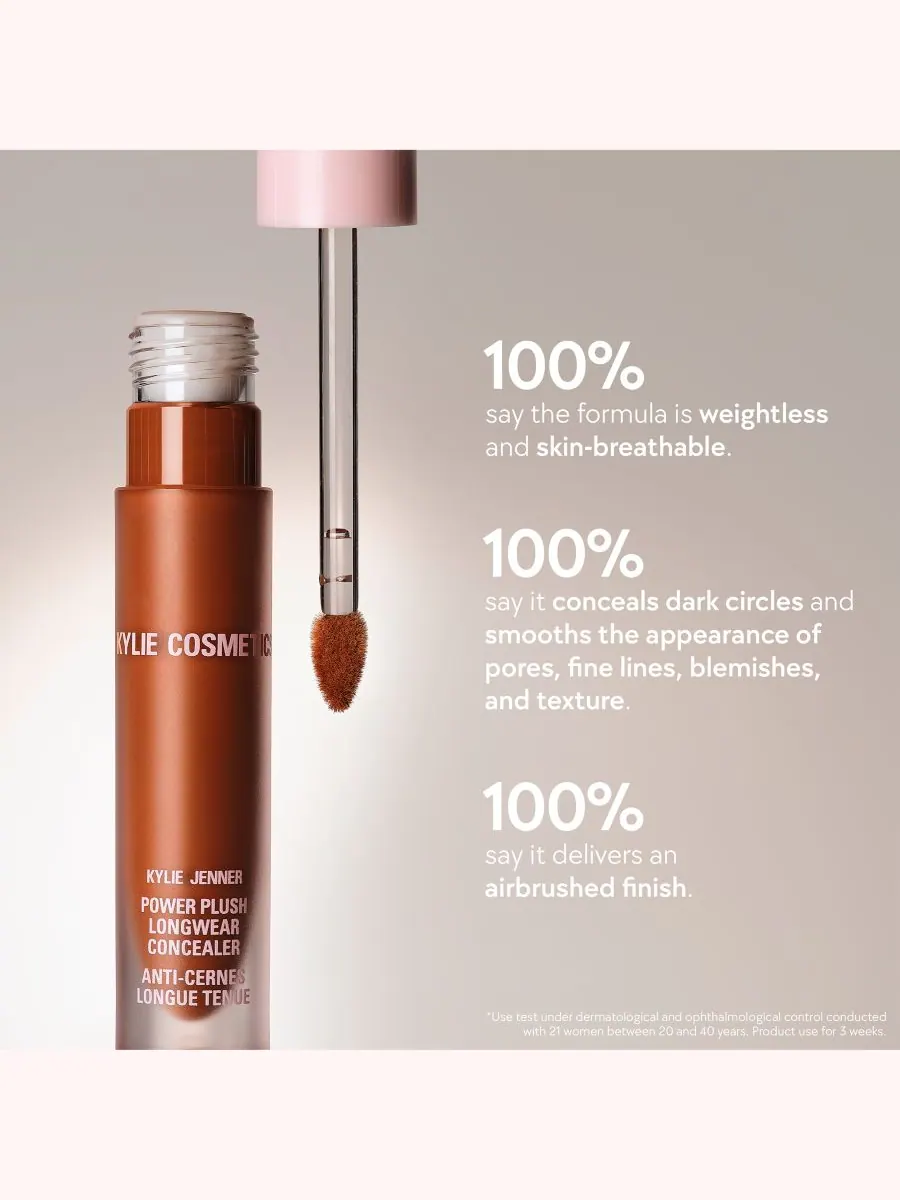 Стойкий консилер Power Plush, 0,16 унции Kylie Cosmetics, цвет 1w — изображение 4 из 10