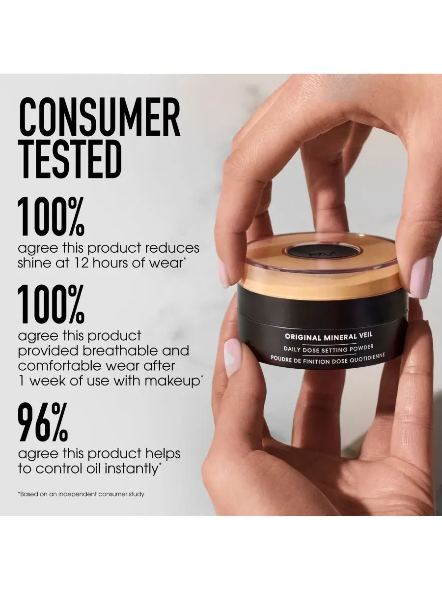Минеральная пудра для фиксации макияжа Original Mineral Veil Daily Dose, 12.8 г bareMinerals, Sheer — изображение 8 из 16