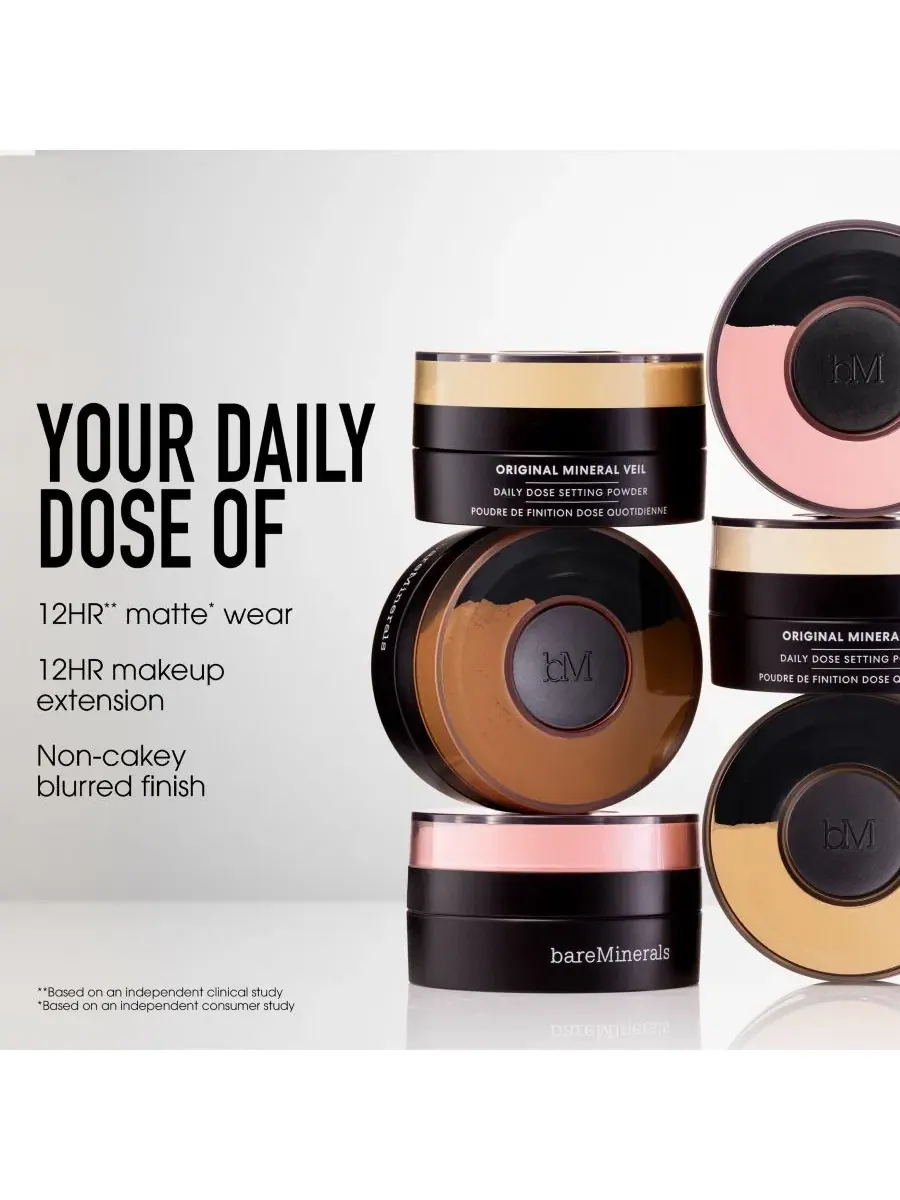 Минеральная пудра для фиксации макияжа Original Mineral Veil Daily Dose, 12.8 г bareMinerals, Sheer — изображение 9 из 16