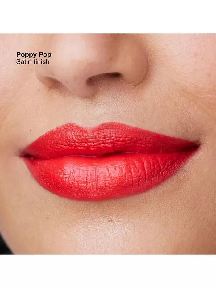 Атласная губная помада Pop Longwear, 0,14 унции Clinique, цвет Poppy Pop — изображение 3 из 12