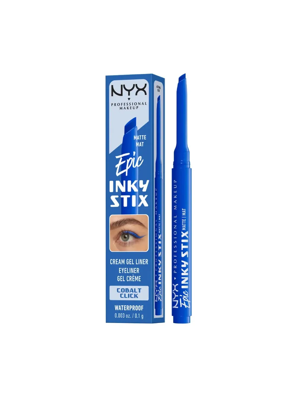 Кремово-гелевая водостойкая подводка для глаз Nyx Professional Makeup Epic Inky Stix, Cobalt Click — изображение 1 из 3