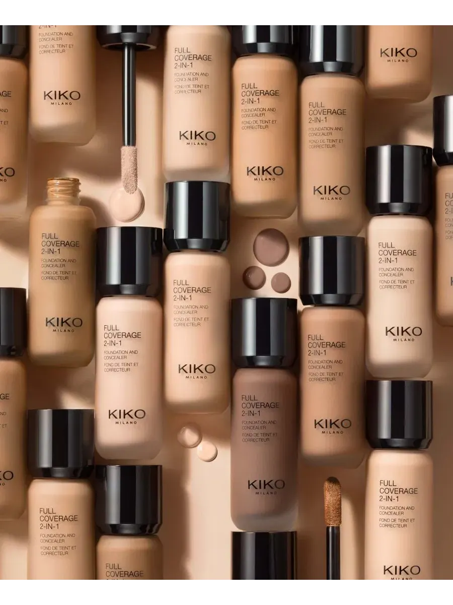 Кремовая тональная основа-консилер 2-в-1 с матирующим финишем Full Coverage KIKO Milano, Wb55 — изображение 4 из 5