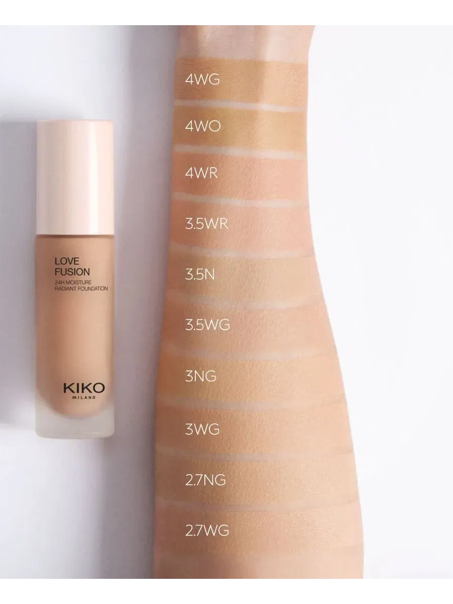 Тональный крем Love Fusion 24-Hour Moisture Radiant Foundation, 30 мл KIKO Milano, 2.7Ng — изображение 5 из 8