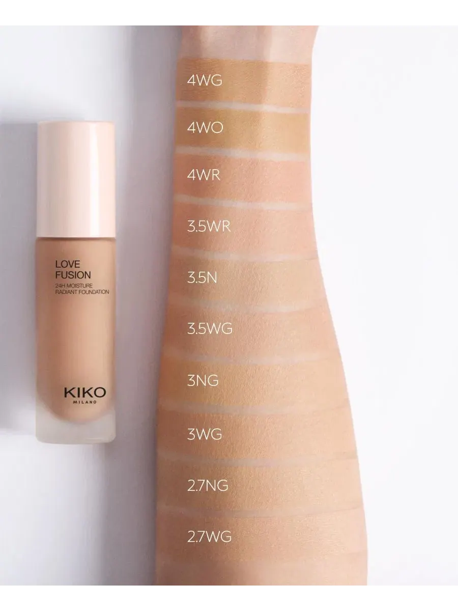 Тональный крем с увлажнением и сиянием Love Fusion KIKO Milano, 4Wo — изображение 5 из 8