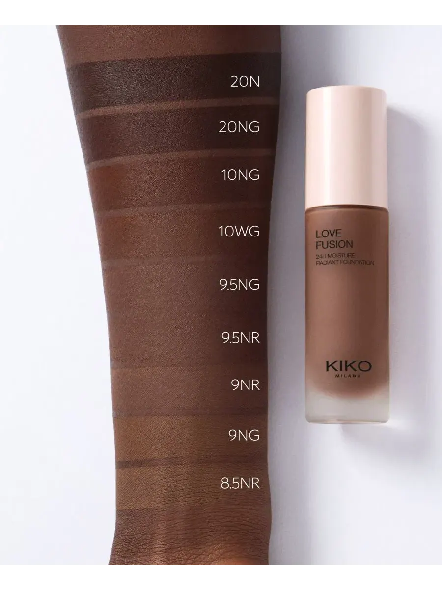 Тональный крем KIKO Milano Love Fusion 24-Hour Moisture Radiant Foundation, 30 мл, 9.5Ng — изображение 5 из 8