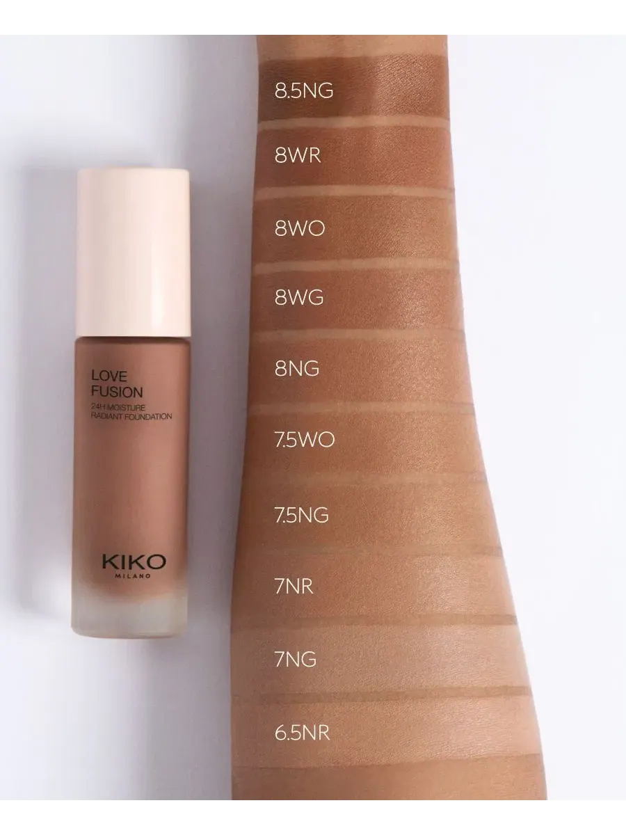 Тональный крем Love Fusion 24-Hour Moisture Radiant, 30 мл KIKO Milano, 7Ng — изображение 5 из 8