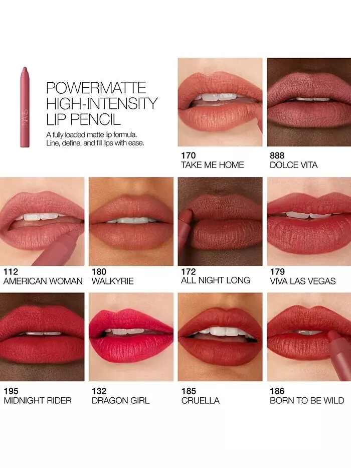 Карандаш для губ Powermatte высокой интенсивности Nars, цвет 888 Dolce Vita — изображение 11 из 12