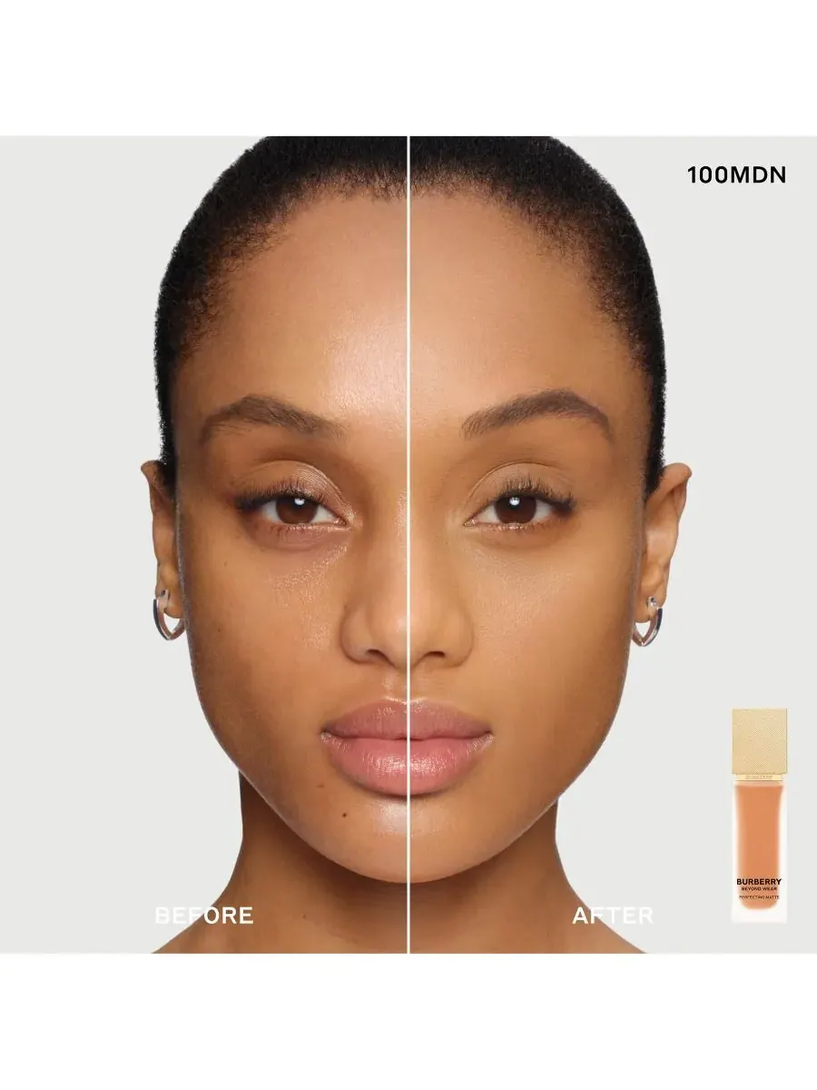 Тональный крем Beyond Wear Perfecting Matte Foundation, 1 унция Burberry, 100 Medium Deep Neutral — изображение 3 из 10