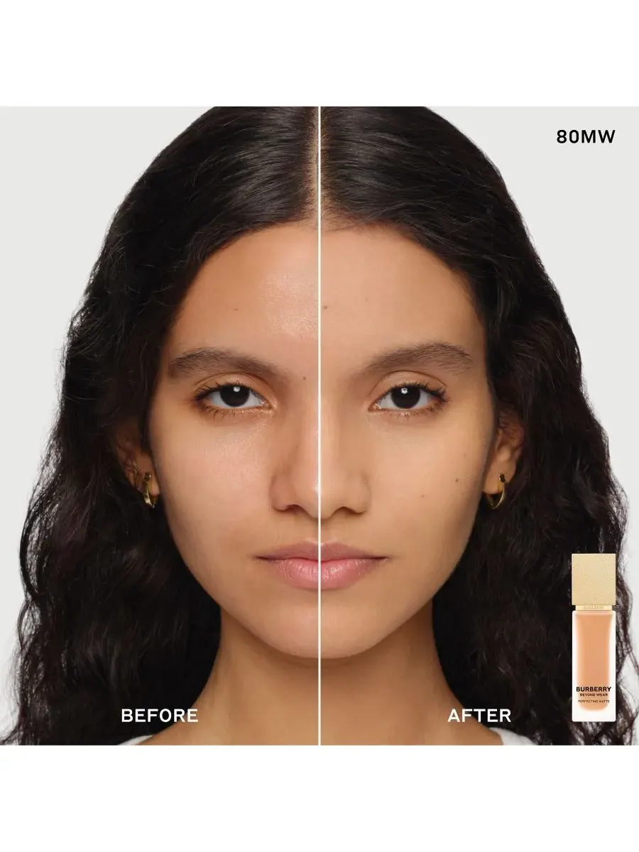 Тональный крем Beyond Wear Perfecting Matte Foundation, 1 унция Burberry, 80 Medium Warm — изображение 3 из 10