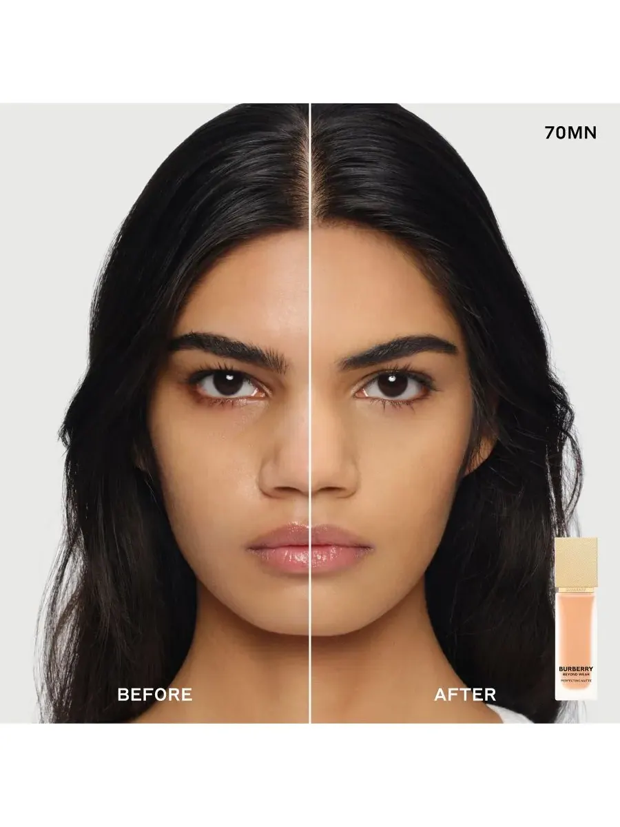 Тональный крем Beyond Wear Perfecting Matte Foundation, 1 унция Burberry, 70 Medium Neutral — изображение 3 из 10