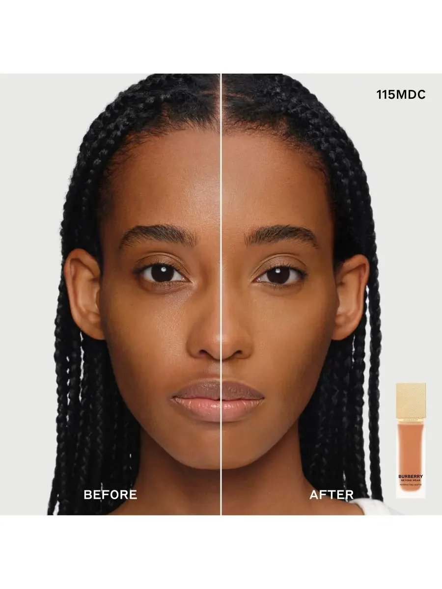 Тональный крем Beyond Wear Perfecting Matte Foundation, 1 унция Burberry, 115 Medium Deep Cool — изображение 3 из 10