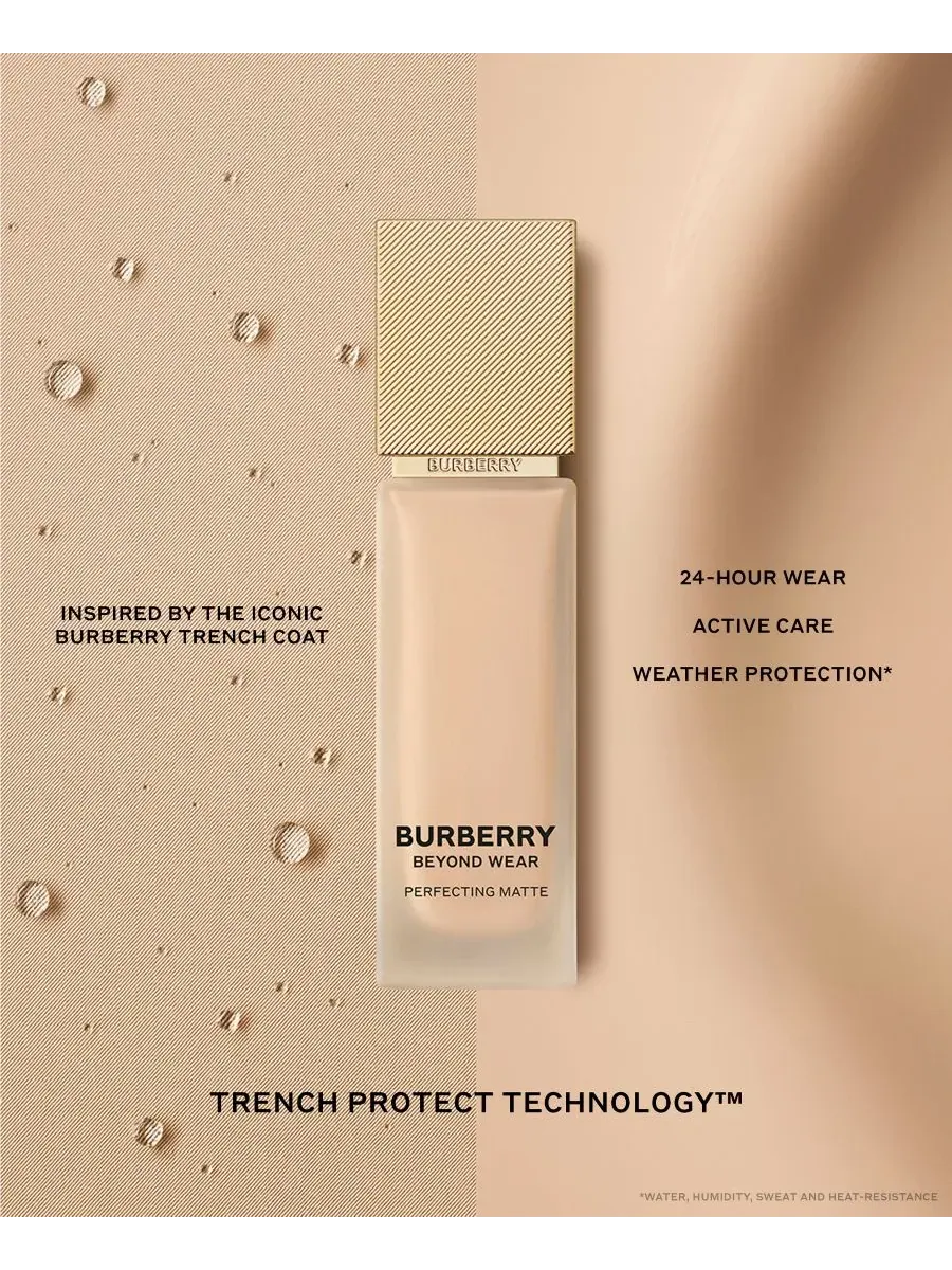 Тональный крем Beyond Wear Perfecting Matte Foundation, 1 унция Burberry, 115 Medium Deep Cool — изображение 7 из 10