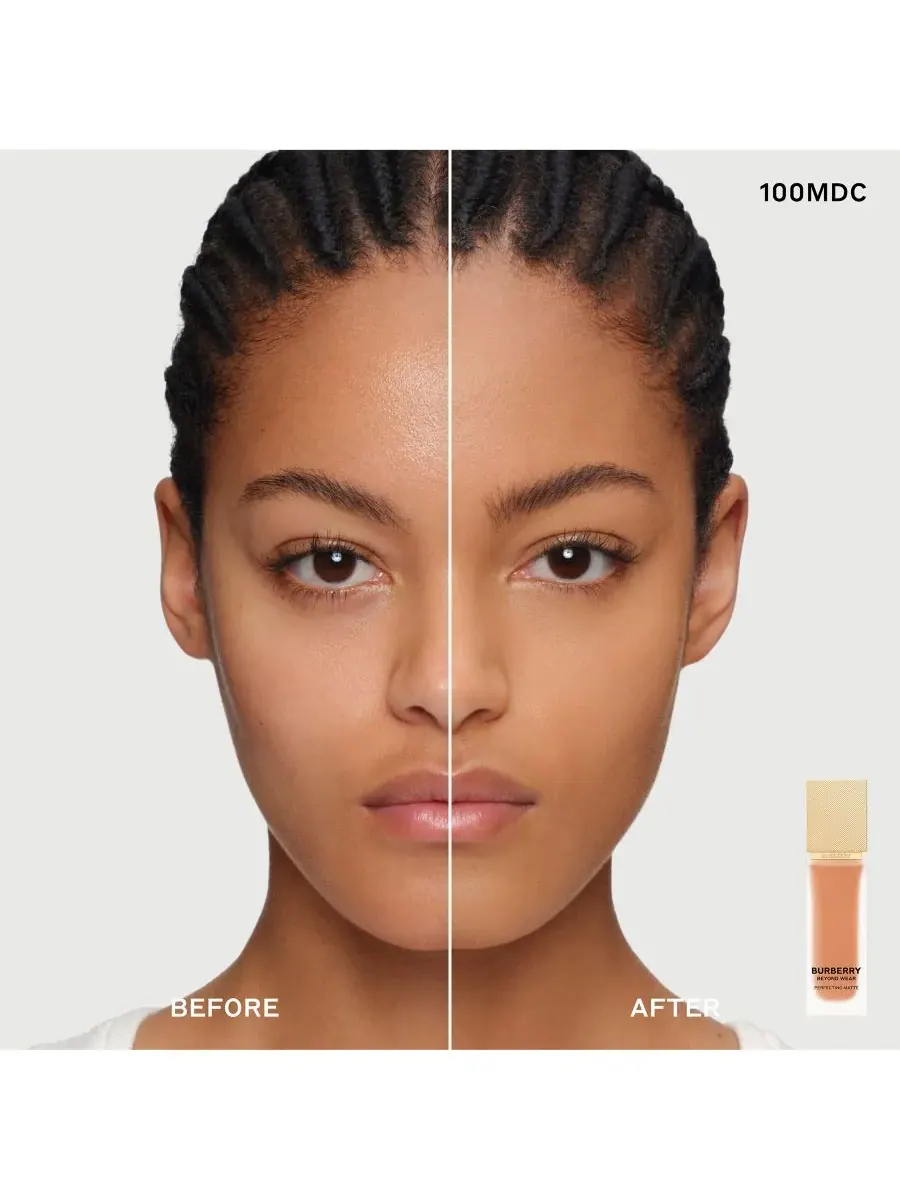 Тональный крем Beyond Wear Perfecting Matte Foundation, 1 унция Burberry, 100 Medium Deep Cool — изображение 3 из 10