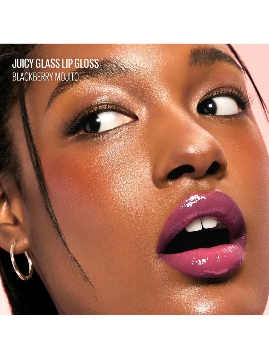 Увлажняющий и увеличивающий объем блеск для губ Juicy Glass, 4 г Kaja, blackberry mojito — изображение 9 из 9