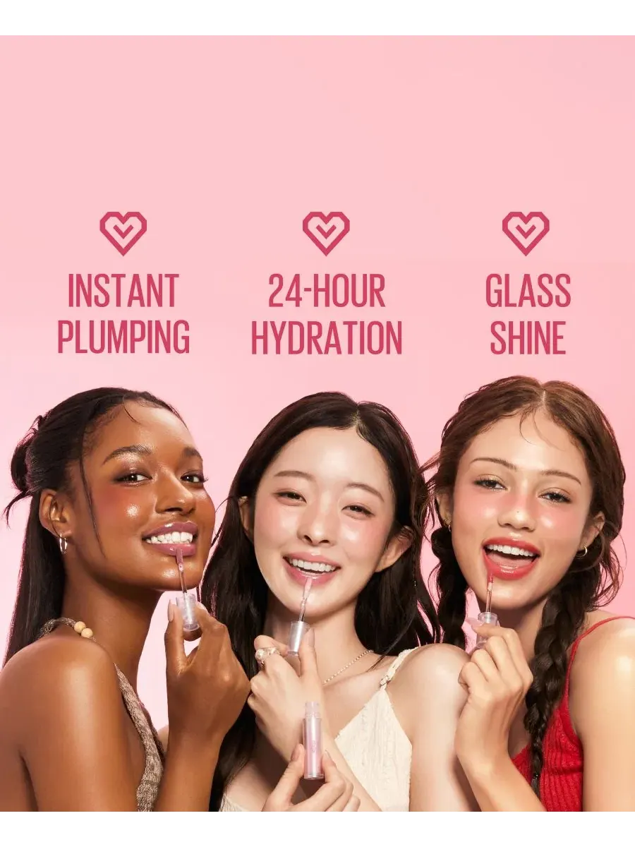 Увлажняющий и увеличивающий объем блеск для губ Juicy Glass, 4 г Kaja, strawberry sparkler — изображение 7 из 9