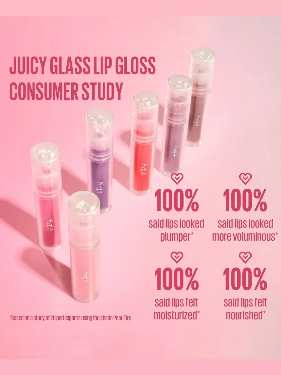 Увлажняющий и увеличивающий объем блеск для губ Juicy Glass, 4 г Kaja, strawberry sparkler — изображение 8 из 9