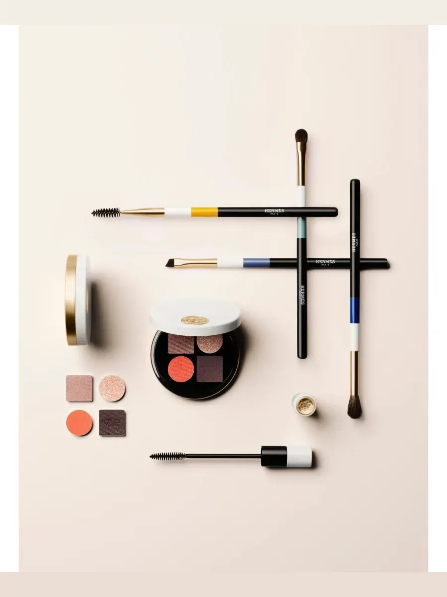 Набор пудр для век Ombres d'Hermès Powder Quartet For Eyes, 03 Ombres Fauves — изображение 10 из 10