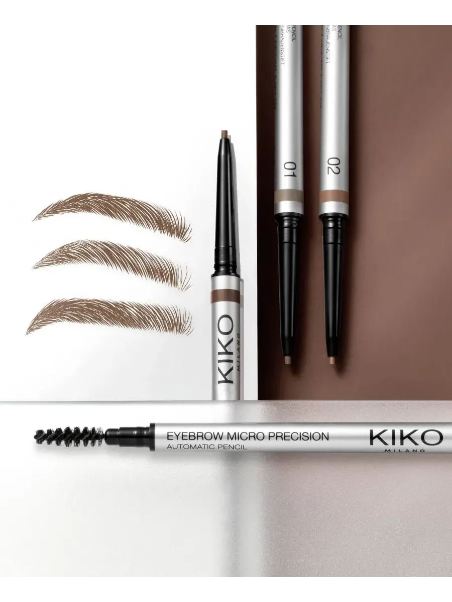 Карандаш для бровей с щеточкой Micro Precision KIKO Milano, 01 Light Blondes — изображение 3 из 5