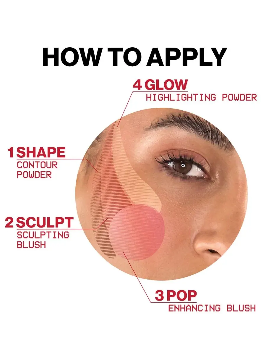 Палетка для лица Halo Sculpt + Glow с витамином Е Smashbox, Coral Saturation — изображение 3 из 8