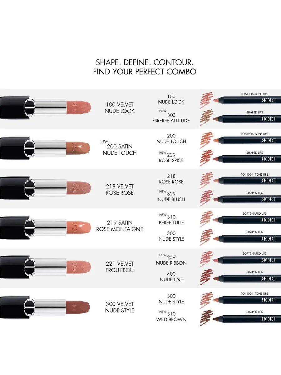 Карандаш для контурирования губ Rouge Contour Lip Liner Pencil DIOR, цвет 300 nude style - a bold — изображение 4 из 6