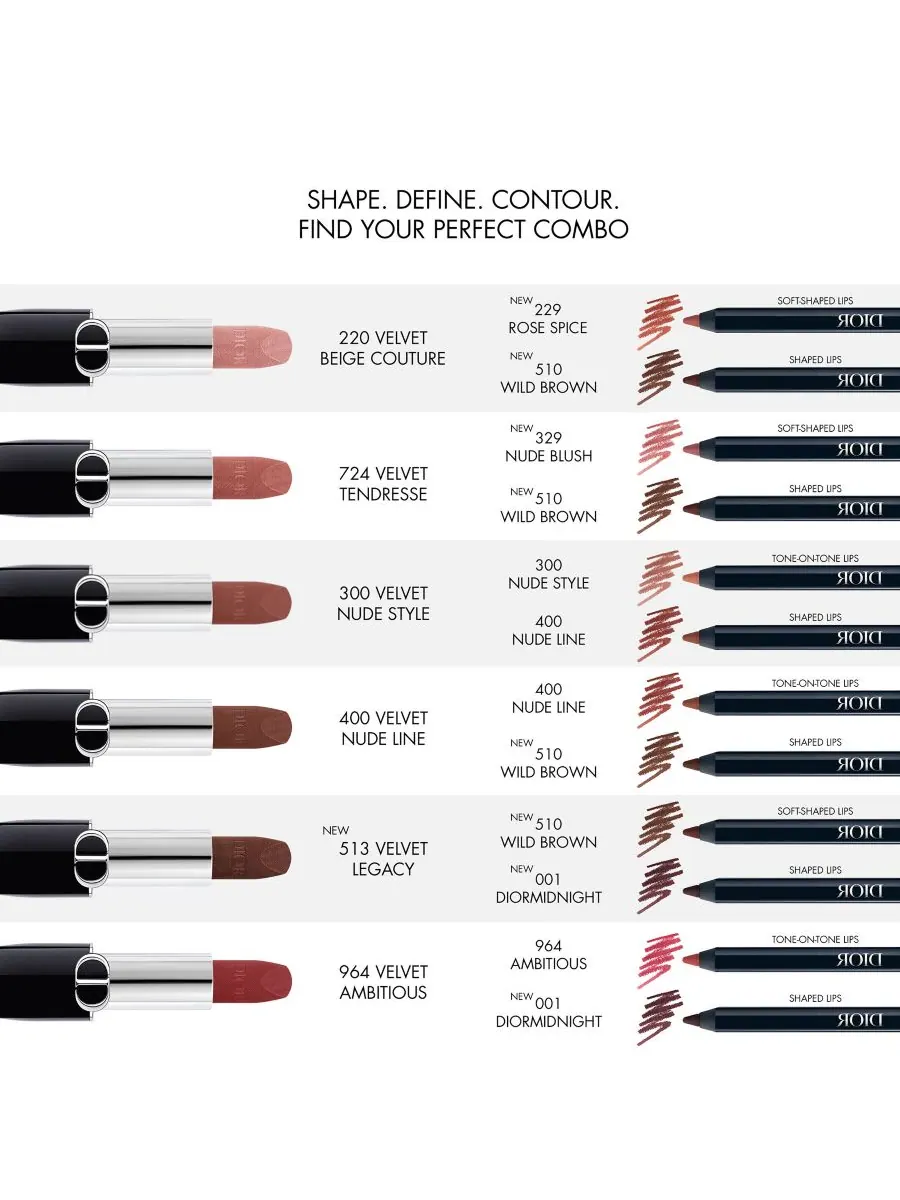Карандаш для контурирования губ Rouge Contour Lip Liner Pencil DIOR, цвет 300 nude style - a bold — изображение 5 из 6