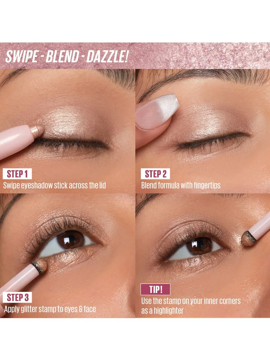 Двусторонний карандаш для теней Wink Dazzle Kaja, цвет mocha sparkle — изображение 3 из 10