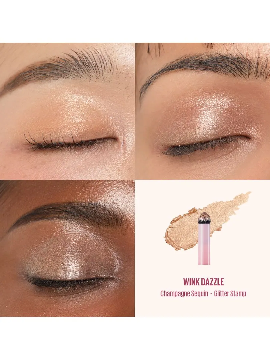 Двусторонний карандаш для теней Wink Dazzle Kaja, цвет champagne sequin — изображение 8 из 8