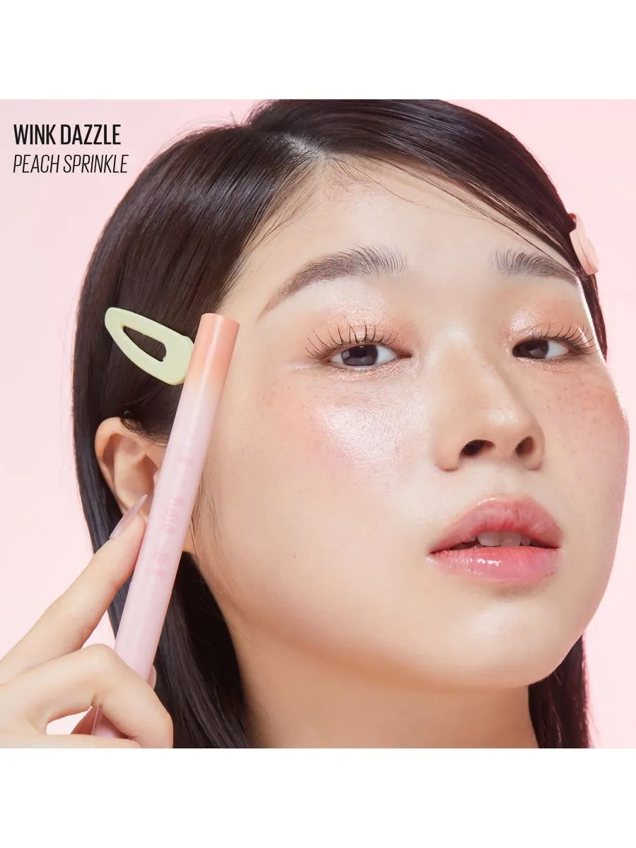 Двусторонний карандаш для теней Wink Dazzle Kaja, цвет peach sprinkle — изображение 2 из 10