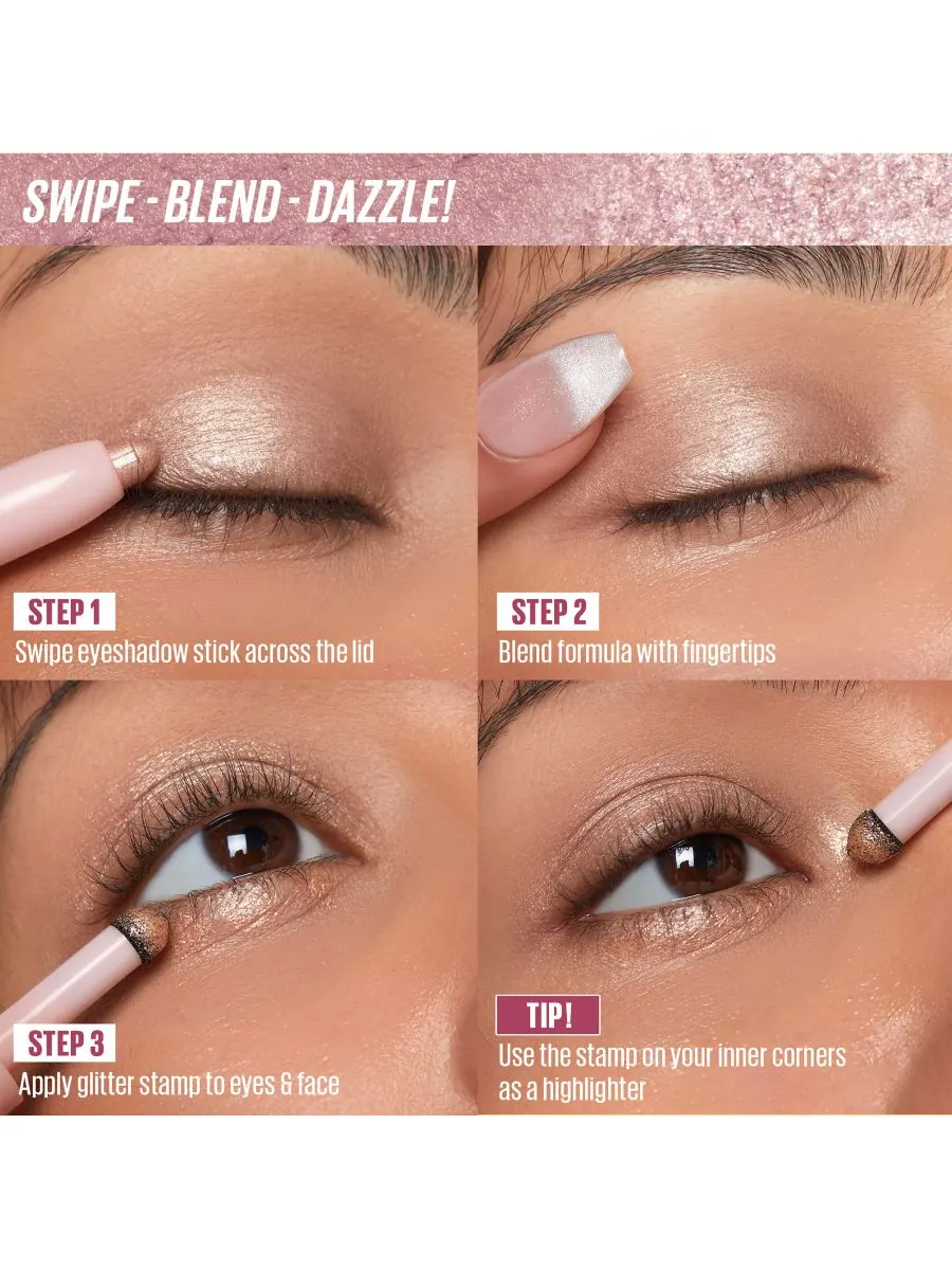 Двусторонний карандаш для теней Wink Dazzle Kaja, цвет peach sprinkle — изображение 3 из 10