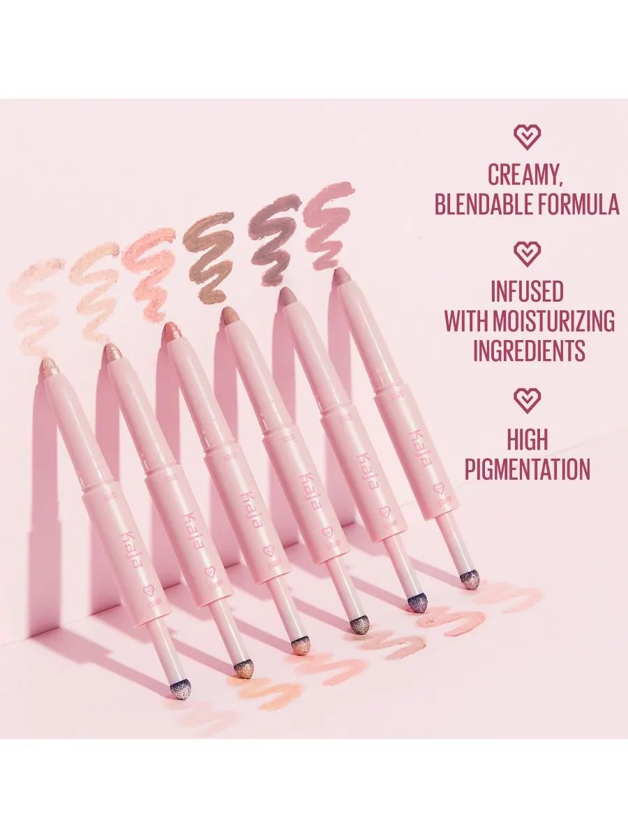 Двусторонний карандаш для теней Wink Dazzle Kaja, цвет peach sprinkle — изображение 5 из 10