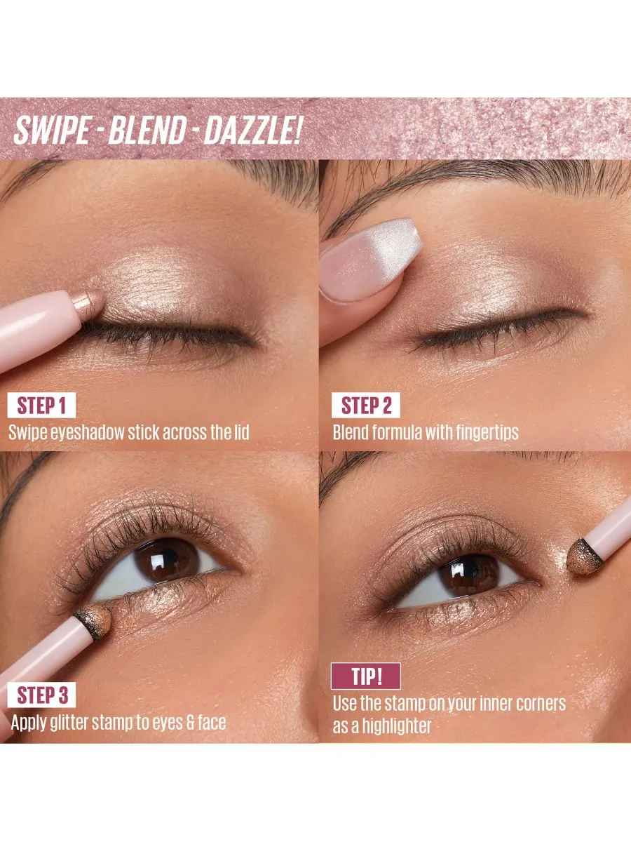 Двусторонний карандаш для теней Wink Dazzle Kaja, цвет peach sprinkle — изображение 10 из 10