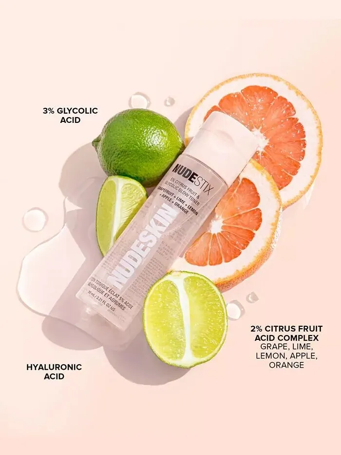 Тоник Nudestix — Для сияния с цитрусовыми и гликолевой кислотой Nudeskin, % — изображение 6 из 9