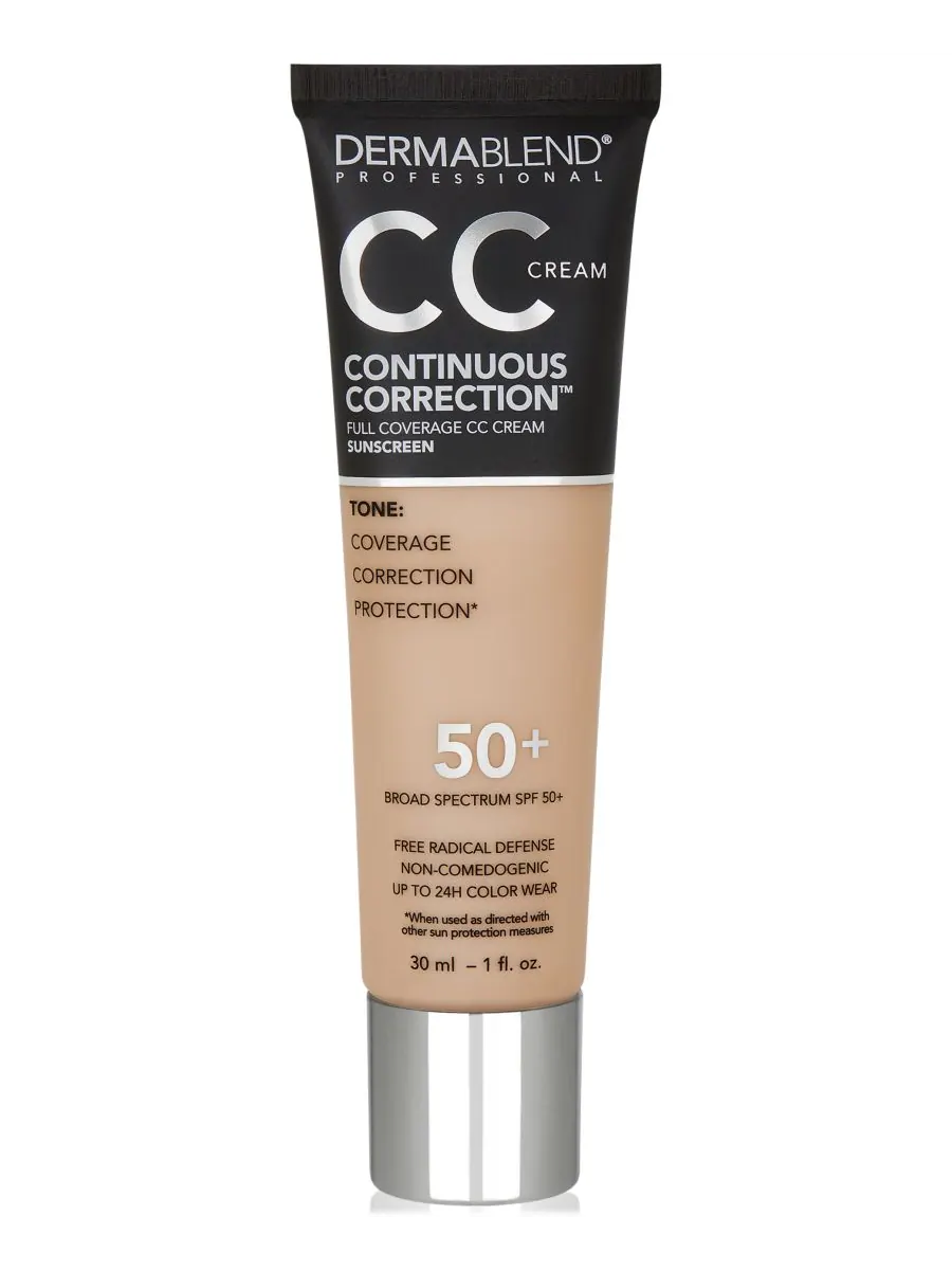 Коррекционный CC-крем с SPF 50 Dermablend, цвет 37n
