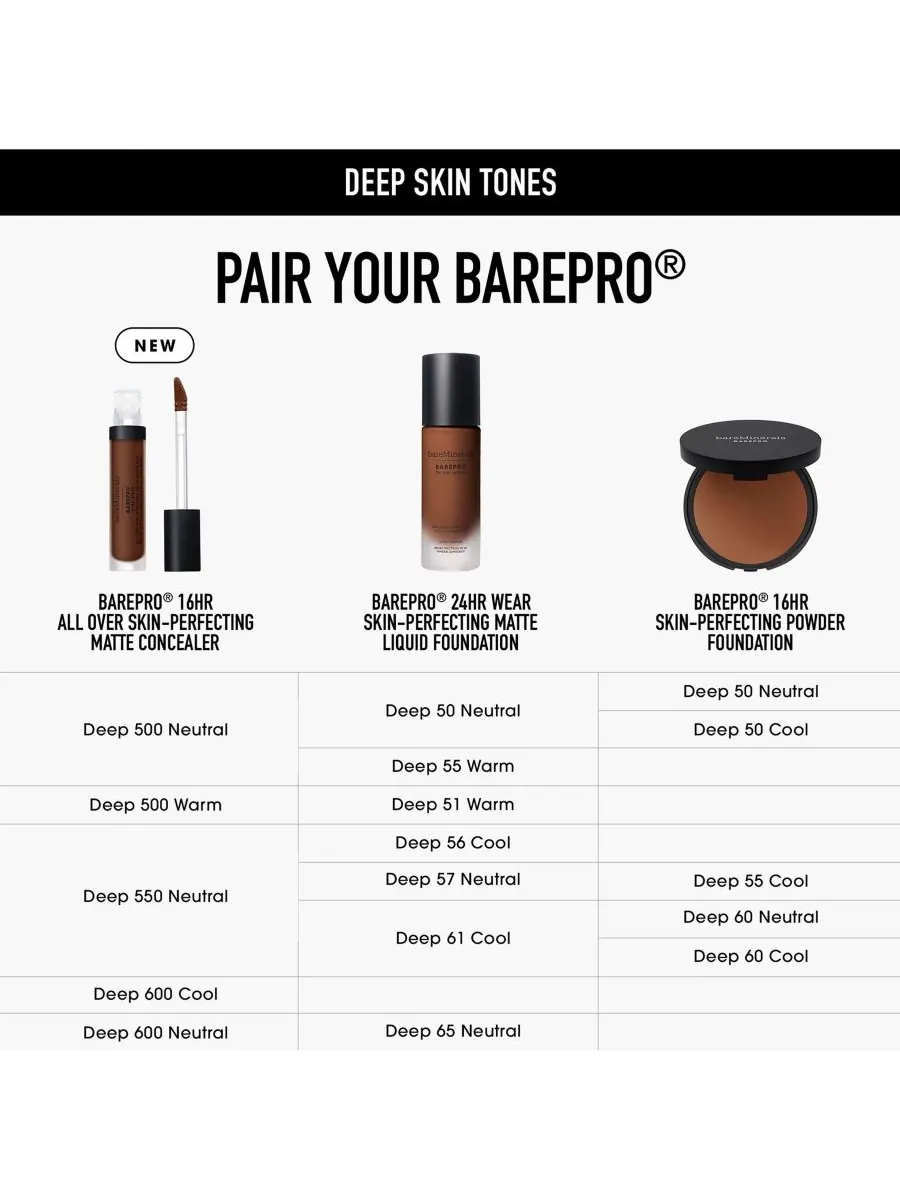 BarePro 16HR Матирующий консилер для всего лица с минеральной основой и SPF 25 BareMinerals, цвет — изображение 9 из 10
