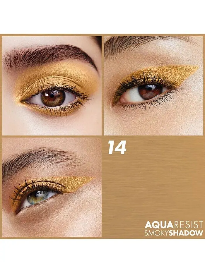 Стик для теней Aqua Resist Smoky Shadow Make Up For Ever, цвет 14 - Solar — изображение 2 из 5