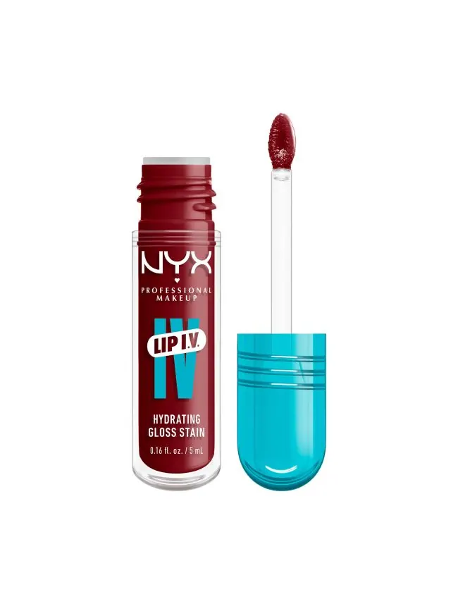 Увлажняющий блеск для губ NYX Professional Makeup Lip I.V. Hydrating Gloss Stain, Cranberry Splash — изображение 2 из 4